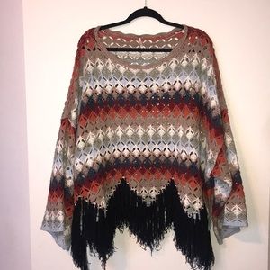 Free people fringe pullover sweater